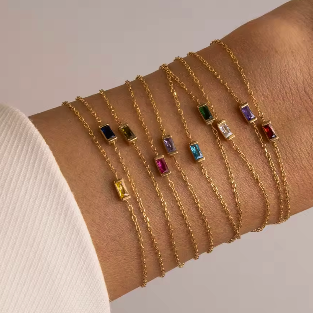 Heartline Birthstone Bracelet
