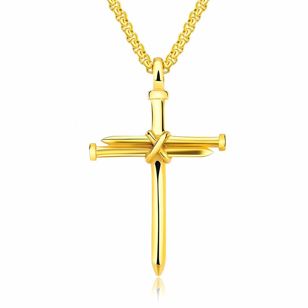Necklace with nail cross