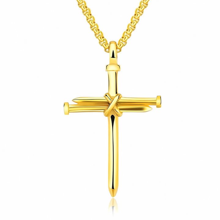 Necklace with nail cross