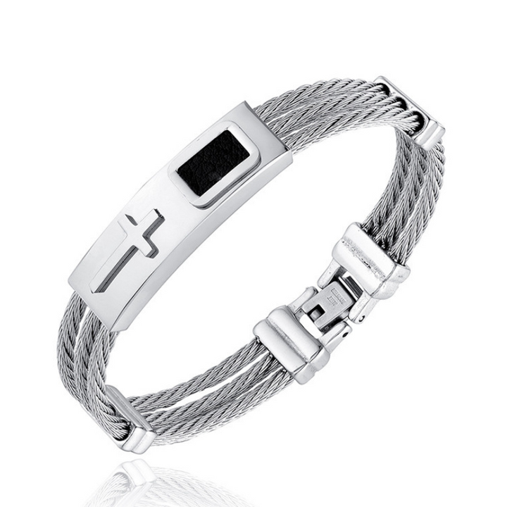 “Guardian” steel cable bracelet