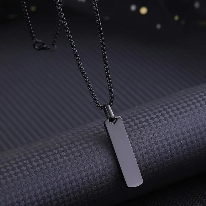 Simple Geometric Rhombus Stainless Steel Necklace
