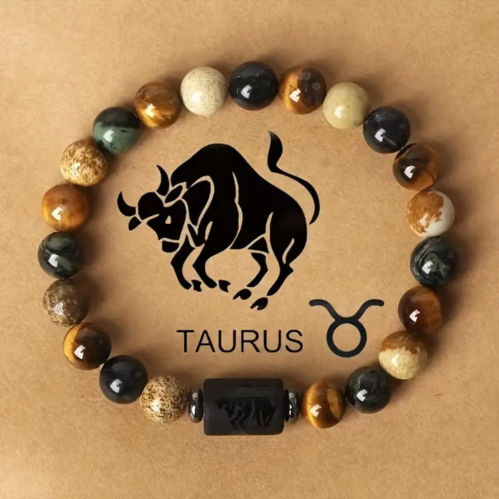 Zodiac Natural Stone Beaded Bracelet