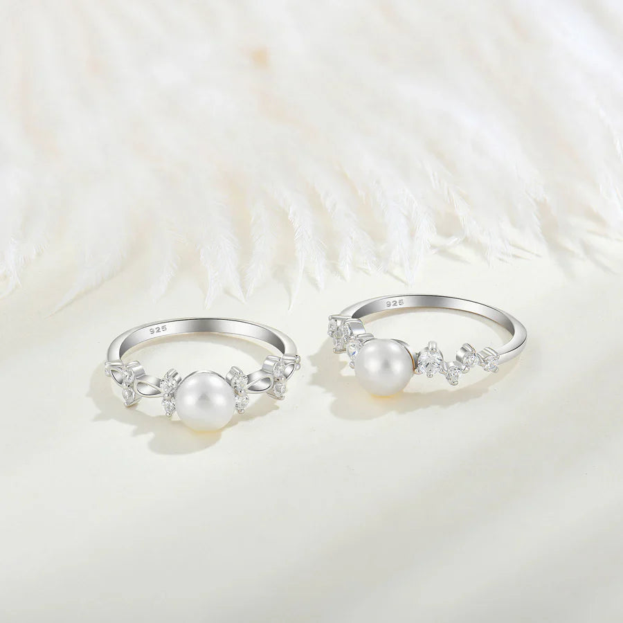 Freshwater Pearl Zircon Ring