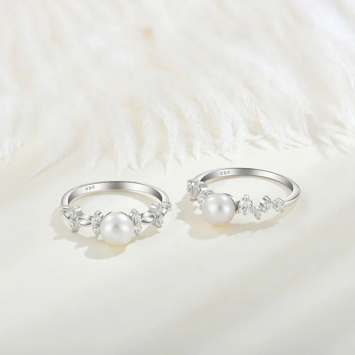 Freshwater Pearl Zircon Ring