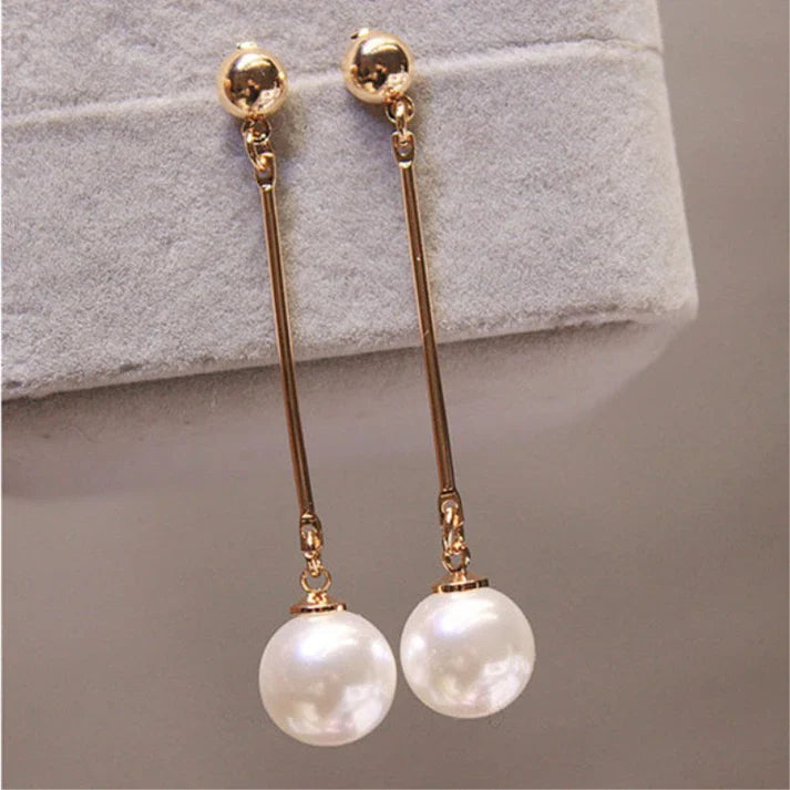 Luxury Dangling Earrings with Special Hand-Set Pearls