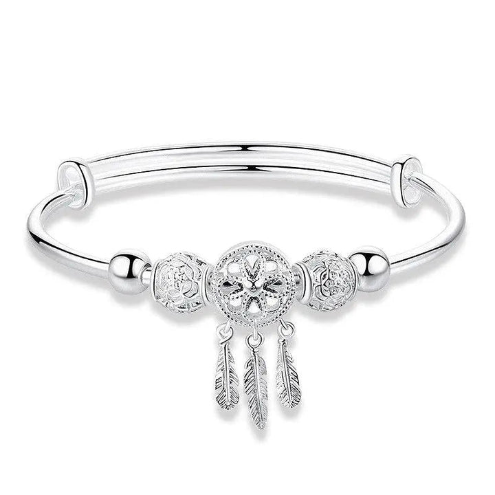 Silver Adjustable Dreamcatcher Bracelet