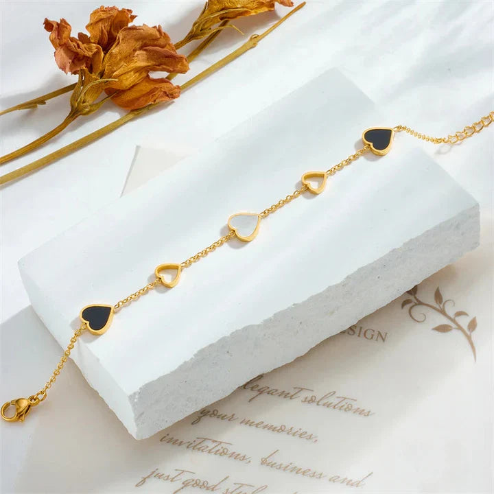 Natasha | Gold Plated Heart Bracelet