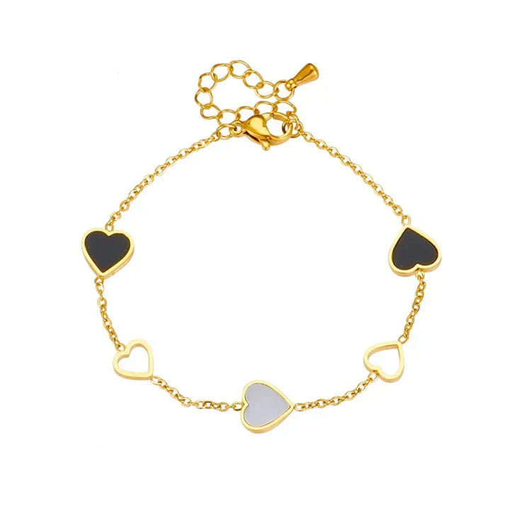 Natasha | Gold Plated Heart Bracelet