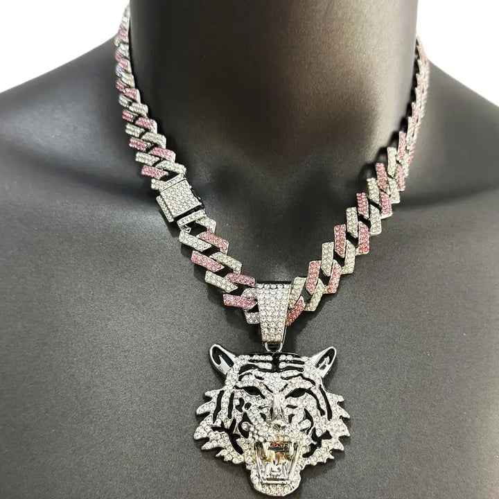 Men’s Gold Plated Tiger Pendant Necklace